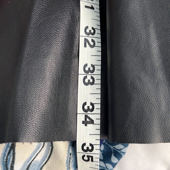 Neiman Marcus,Habitual Black Faux Leather Fit & Flare Banded Waist Dress,Size XS - Picture 14 of 14